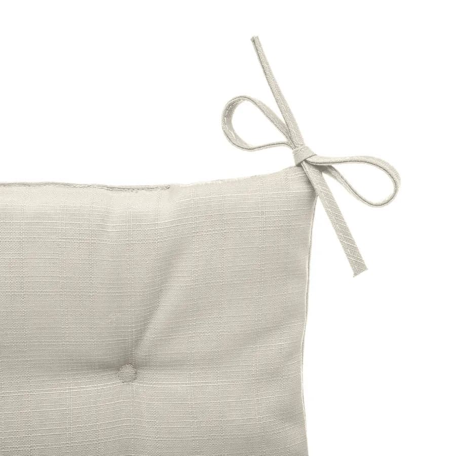 Cuscino con lacci per sedia 40x40 cm in poliestere trapuntato beige - Bangkok