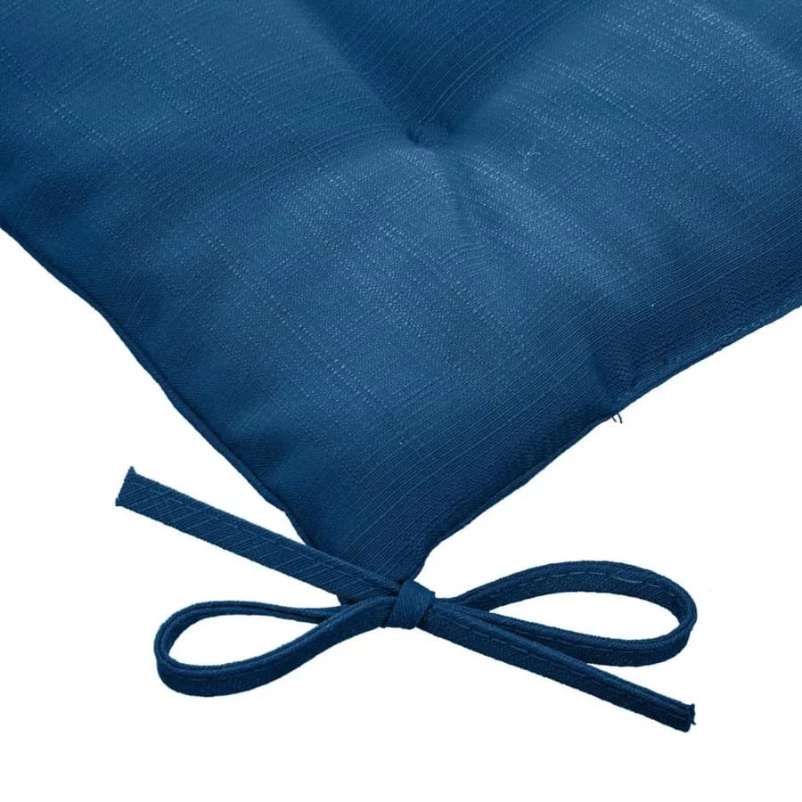 Cuscino con lacci per sedia 40x40 cm in poliestere trapuntato blu - Bangkok