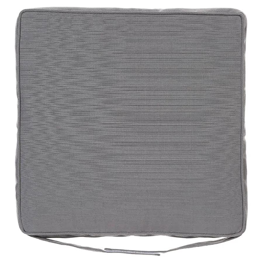 Cuscino con velcro per sedia 40x40 cm in poliestere grigio scuro - Bangkok