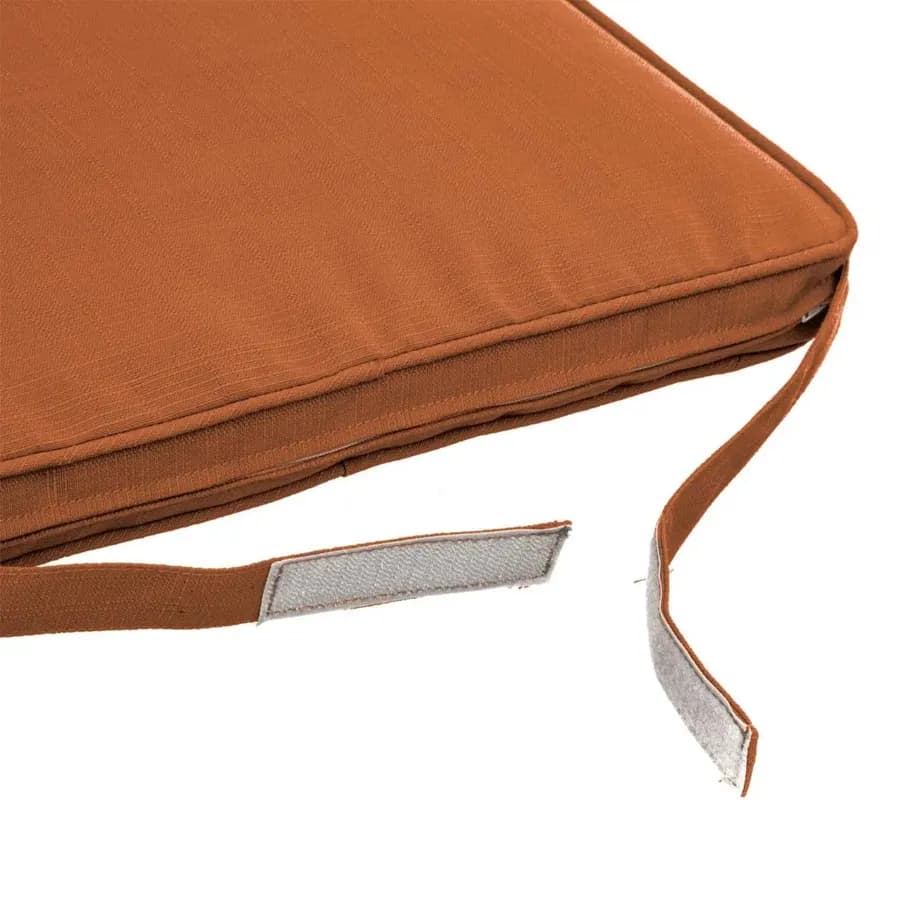 Cuscino con velcro per sedia 40x40 cm in poliestere terracotta - Bangkok