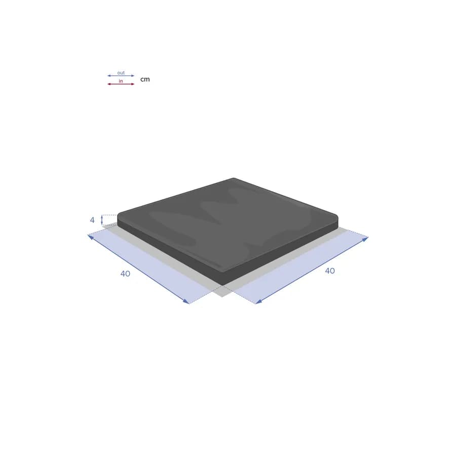 Cuscino con velcro per sedia 40x40 cm in poliestere tortora - Bangkok