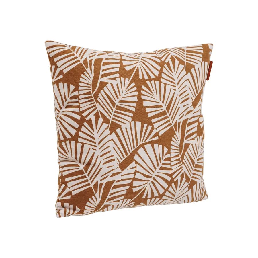 Cuscino decorativo da esterno 40x40 cm in poliestere cammello con fantasia - Teodoro
