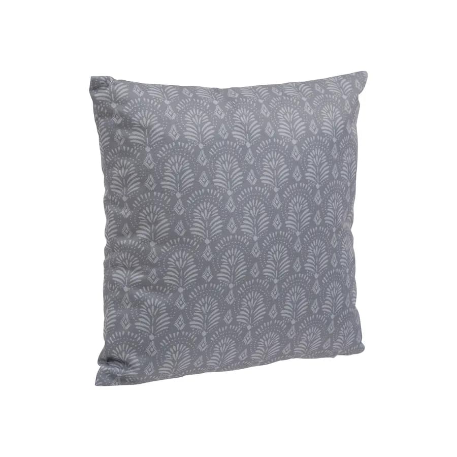 Cuscino decorativo da esterno 40x40 cm in poliestere grigio scuro con fantasia - Maurilio