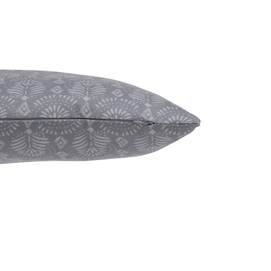 Cuscino decorativo da esterno 40x40 cm in poliestere grigio scuro con fantasia - Maurilio