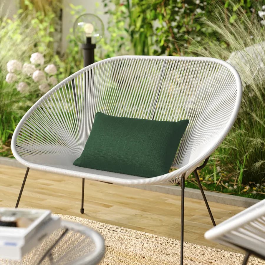 Cuscino decorativo da esterno 50x30 cm in poliestere verde oliva - Bangkok