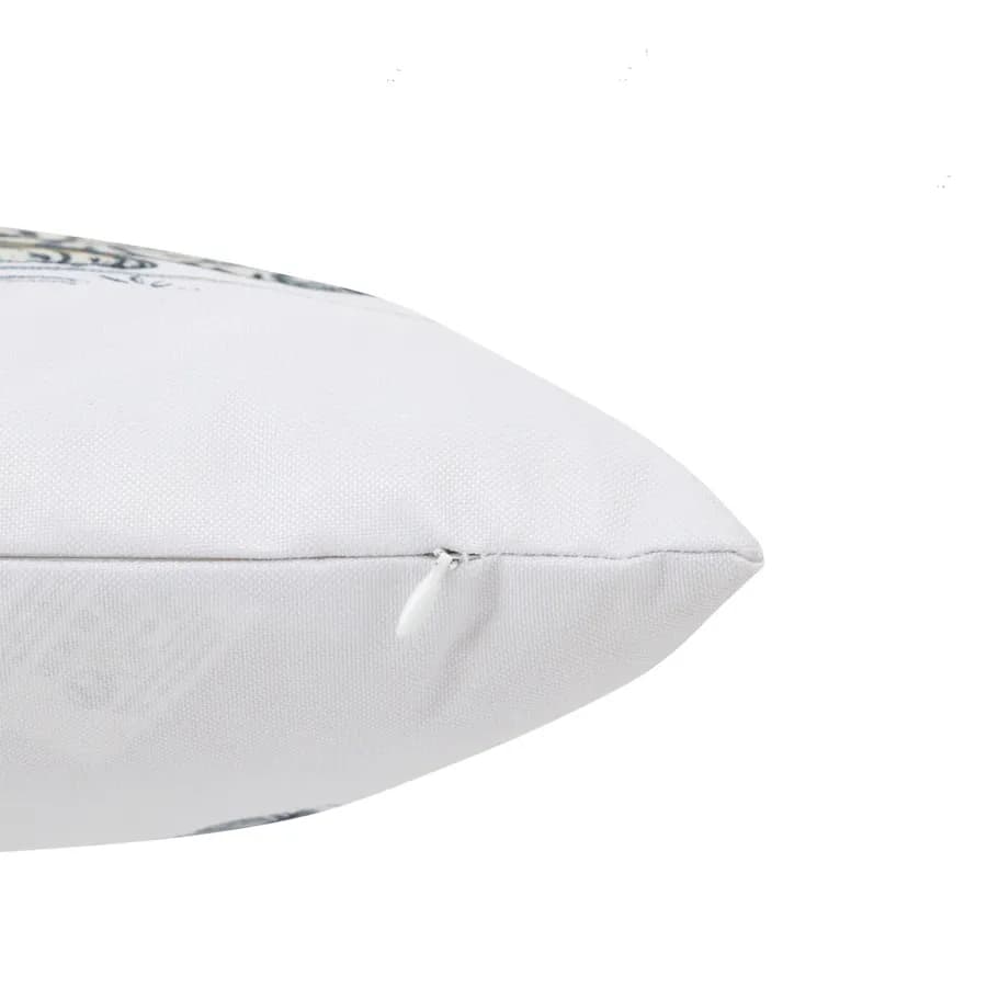 Cuscino decorativo da esterno 40x40 cm in poliestere idrorepellente bianco con stampa tigre - Pigmentia