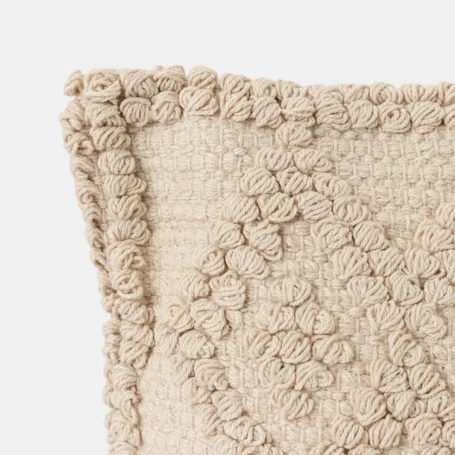 Cuscino sfoderabile 45x45 macramè beige