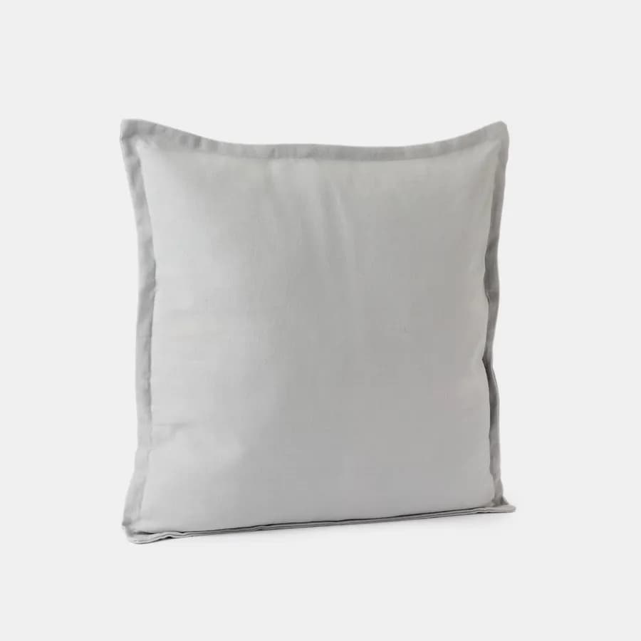 Cuscino sfoderabile 45x45 cm celeste pastello in lino batista e cotone