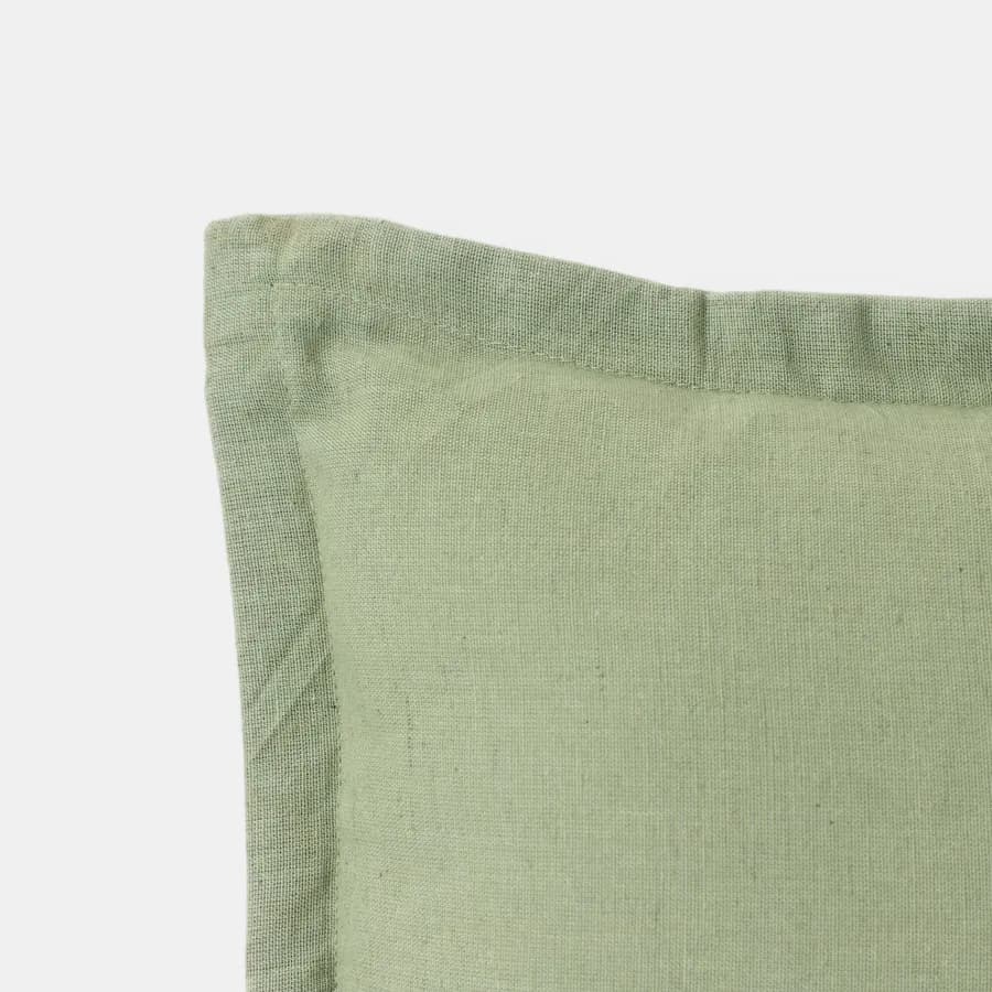 Cuscino sfoderabile 45x45 cm verde pastello in lino batista e cotone