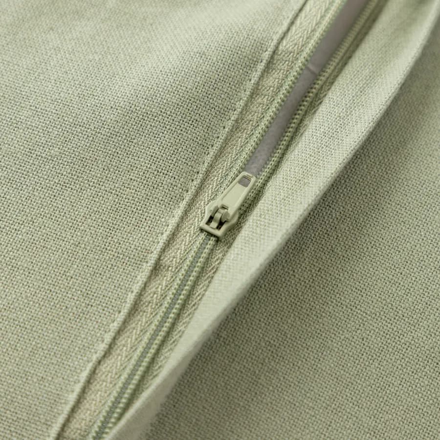 Cuscino sfoderabile 45x45 cm verde pastello in lino batista e cotone