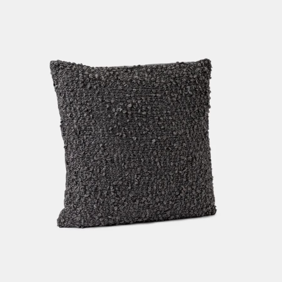 Cuscino sfoderabile 45x45 in bouclé grigio scuro