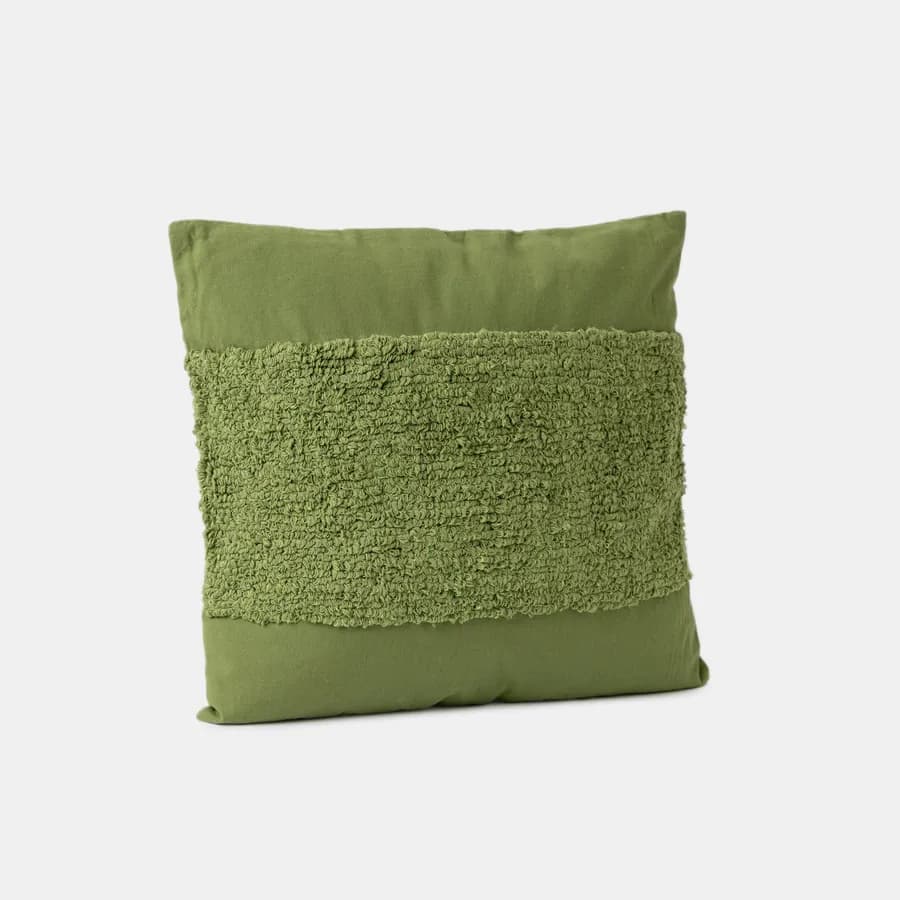 Cuscino sfoderabile 45x45 in tessuto con lavorazione verde