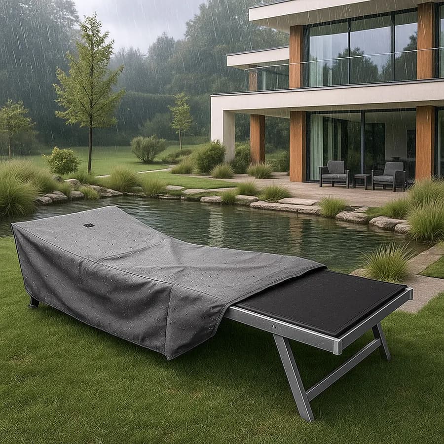 Copertura protettiva per lettino prendisole in poliestere idrorepellente 200x75x45h cm - Wakanda