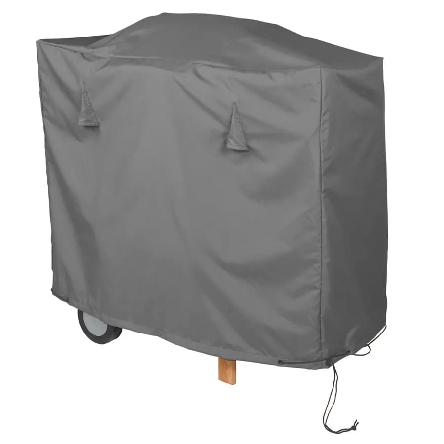 Copertura protettiva per barbecue in poliestere idrorepellente antracite 110x60x100h cm con coulisse regolabile - Wakanda