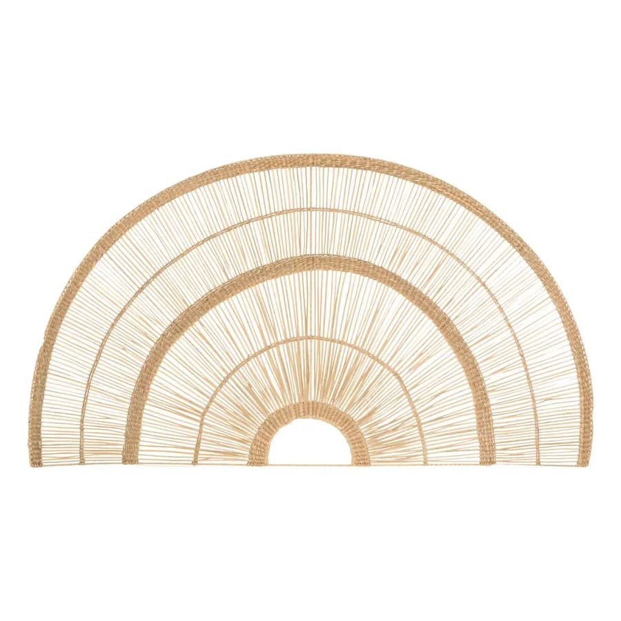 Decorazione da parete 160x90h cm in rattan naturale