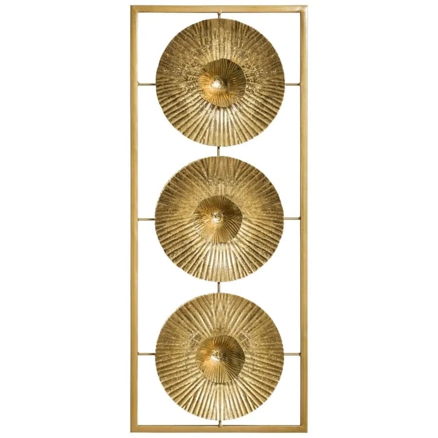 Decorazione da parete 61h cm in metallo oro