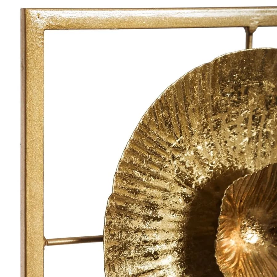 Decorazione da parete 61h cm in metallo oro
