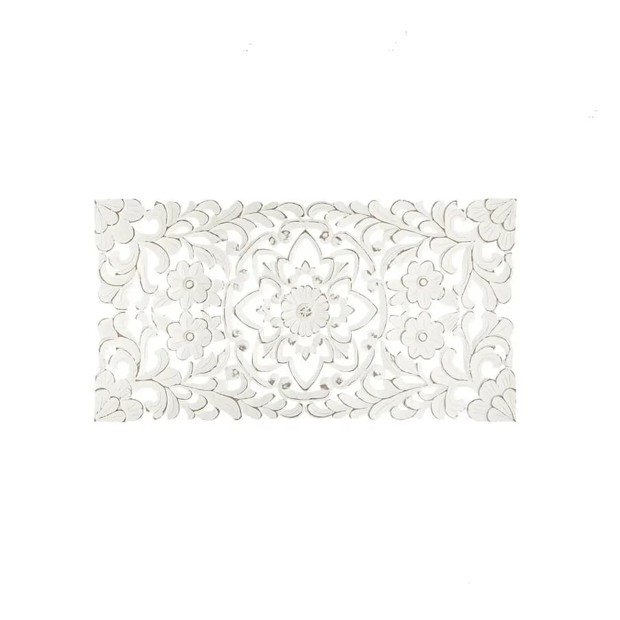 Decorazione da parete 45x85 cm reversibile in legno bianco