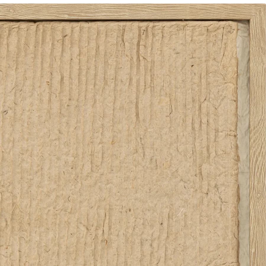 Decorazione da parete 70x70 cm in rilievo beige con cornice legno