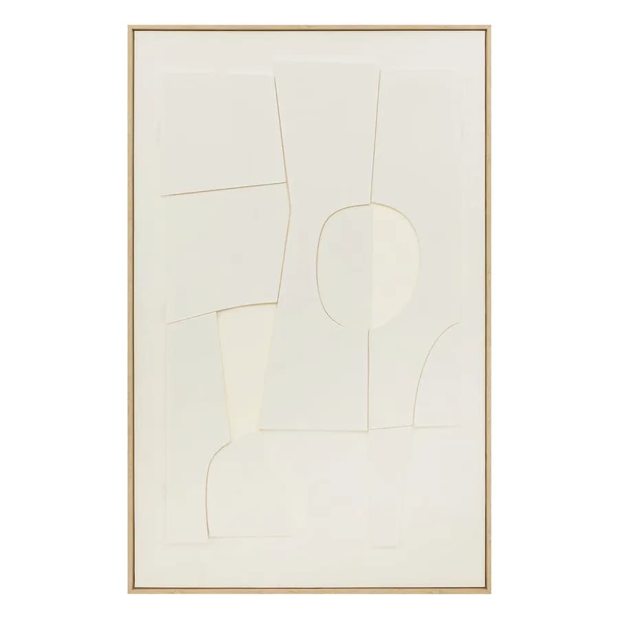 Decorazione da parete 75x116 cm reversibile in rilievo bianco