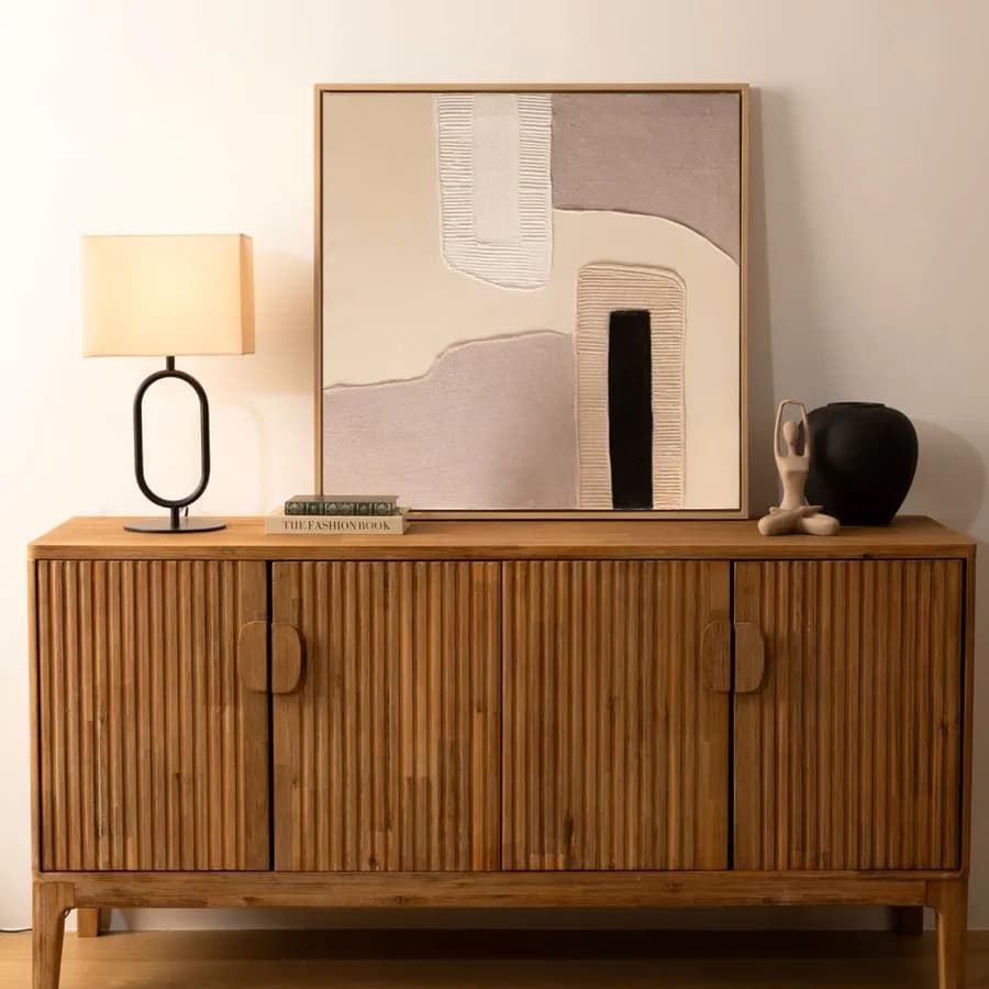 Decorazione da parete 80x80h cm beige e multicolore