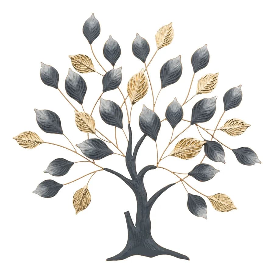Decorazione da parete 88h cm in metallo oro a forma di albero della vita
