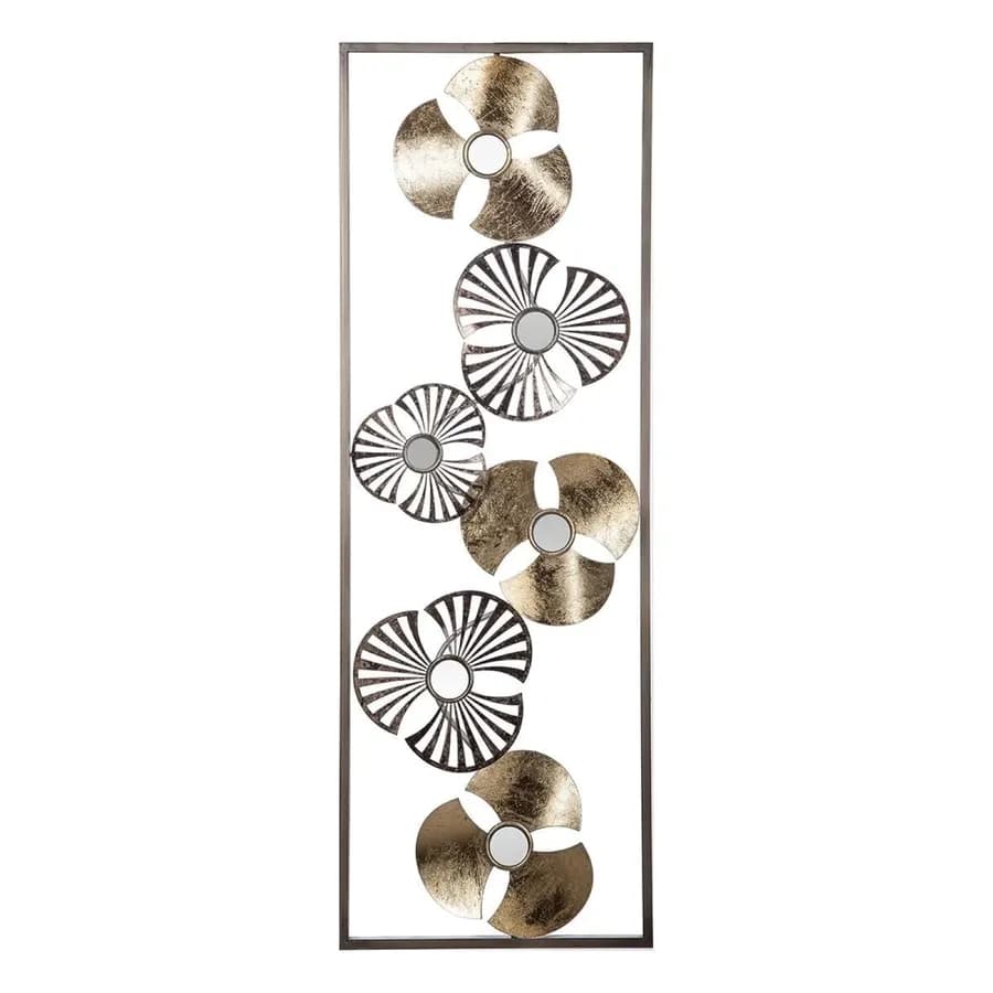 Decorazione da parete 90h cm in metallo oro