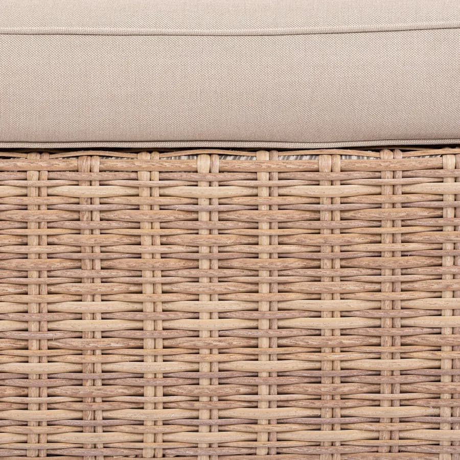 Divano 2 posti in polyrattan naturale con cuscini - Moreno