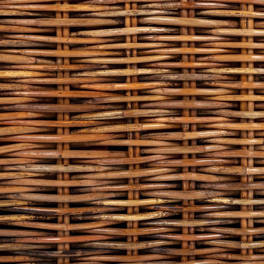 Divano 2 posti in rattan naturale con soffici cuscini - Daril