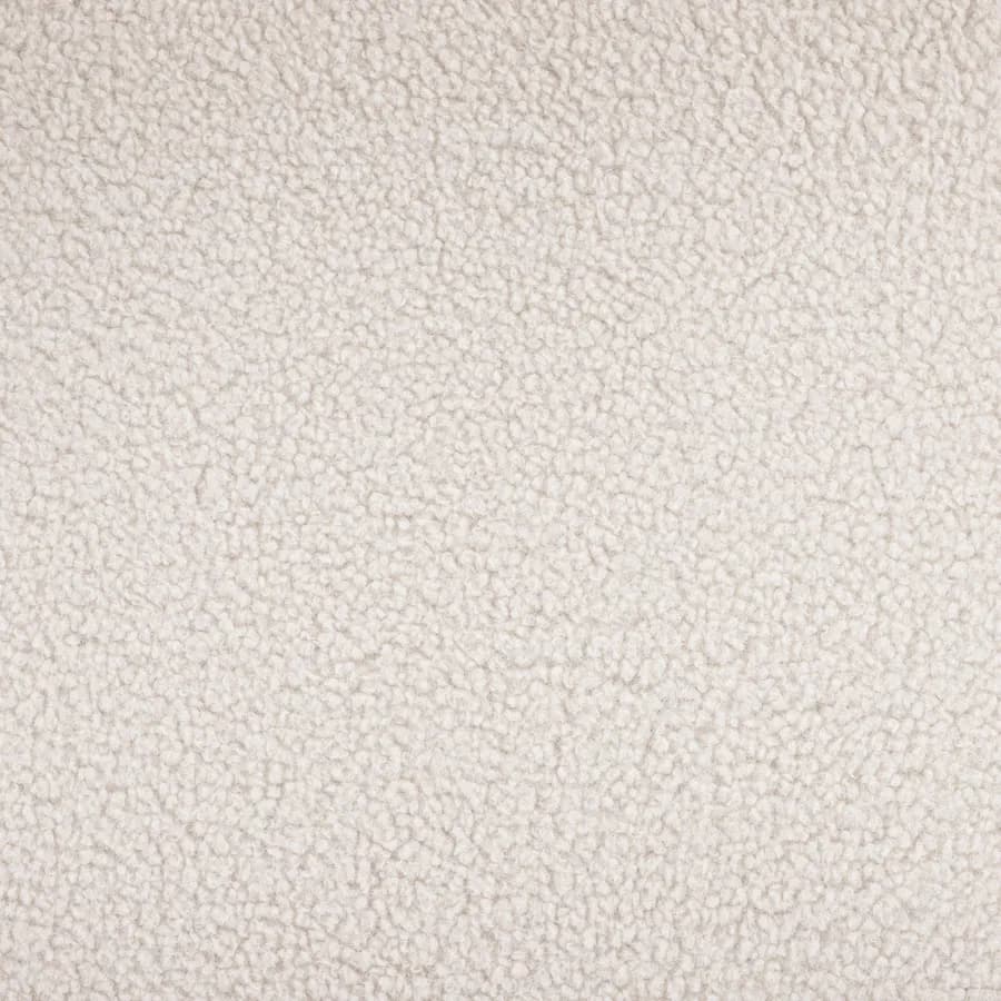 Divano 2 posti in tessuto teddy bianco con gambe nere - Nives