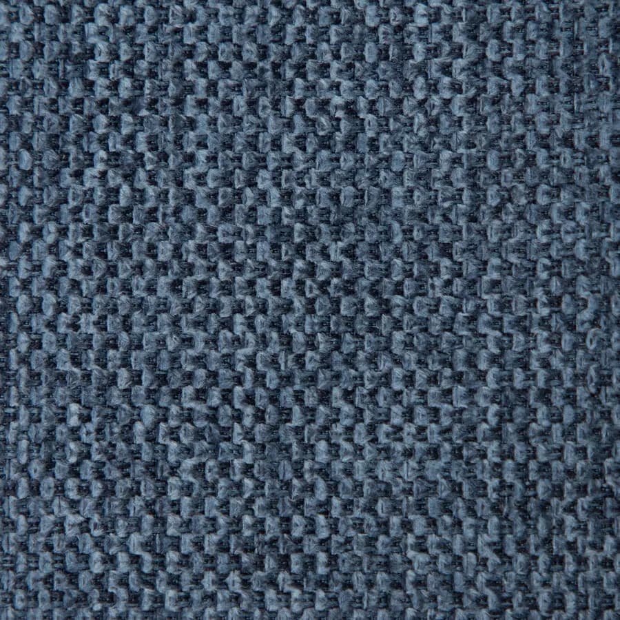 Divano letto 3 posti in tessuto effetto melange blu con contenitore - Joshua