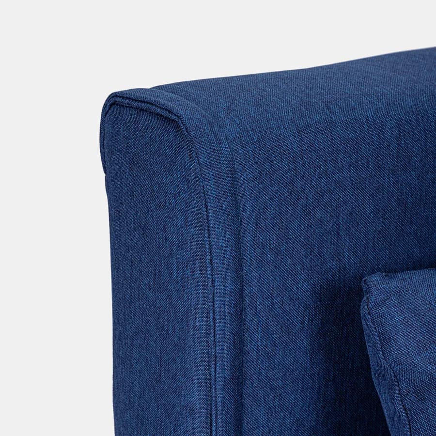 Divano letto in tessuto blu con schienale regolabile in 6 posizioni - Terat
