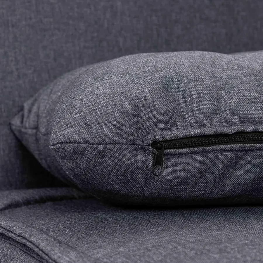 Divano letto in tessuto grigio con schienale regolabile in 6 posizioni - Terat