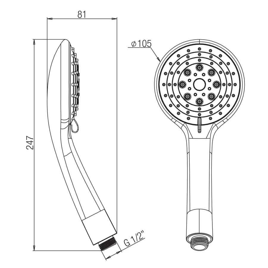 Doccia anticalcare multifunzione 5 getti Jacuzzi - Rubinetteria