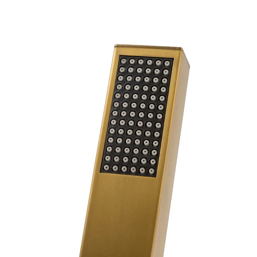 Doccino monogetto quadrato in ottone oro spazzolato