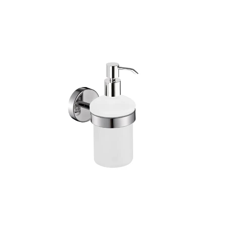 Dosasapone a muro in acciaio inox cromo e vetro satinato - Project di Gedy