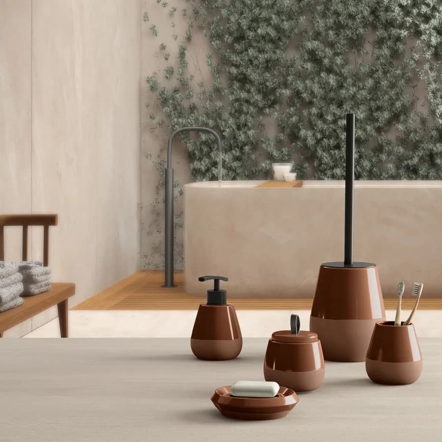 Dosasapone da appoggio in ceramica terracotta - Wilma di Gedy