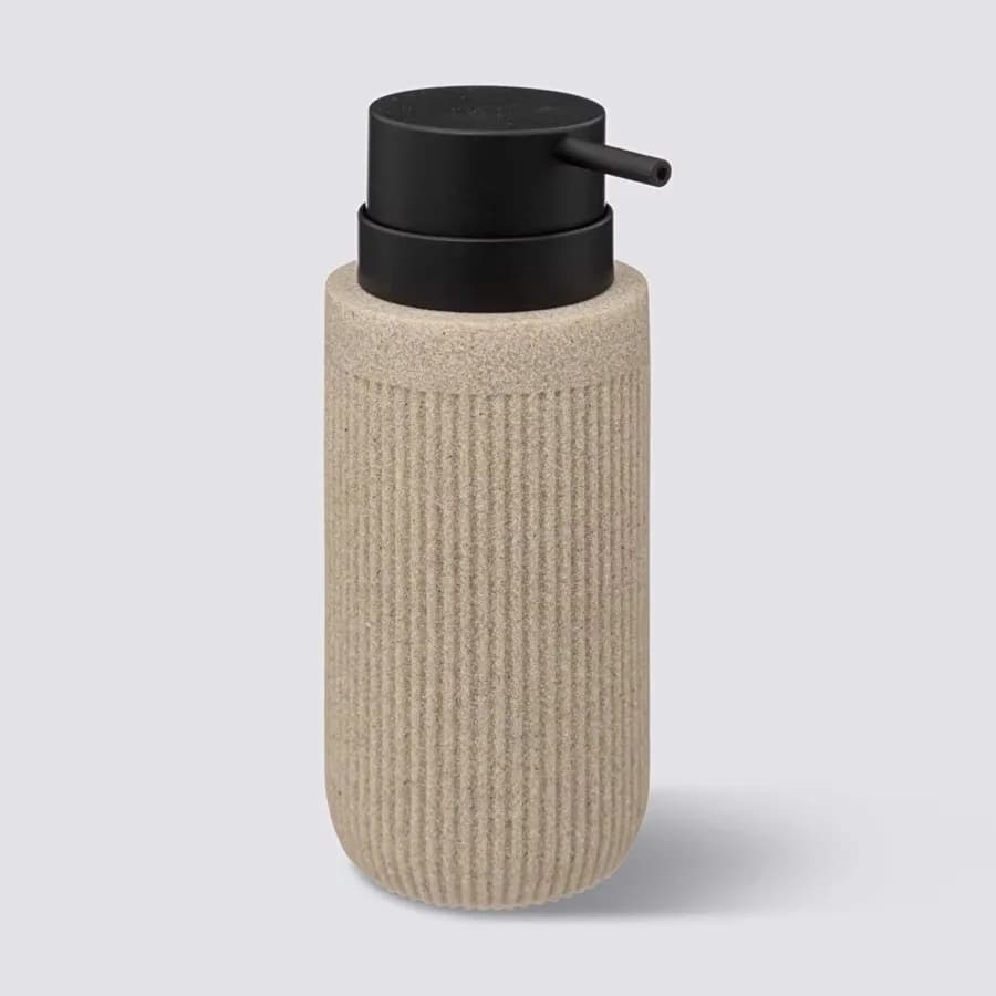 Dosasapone d'appoggio effetto pietra beige e nero - Onyce