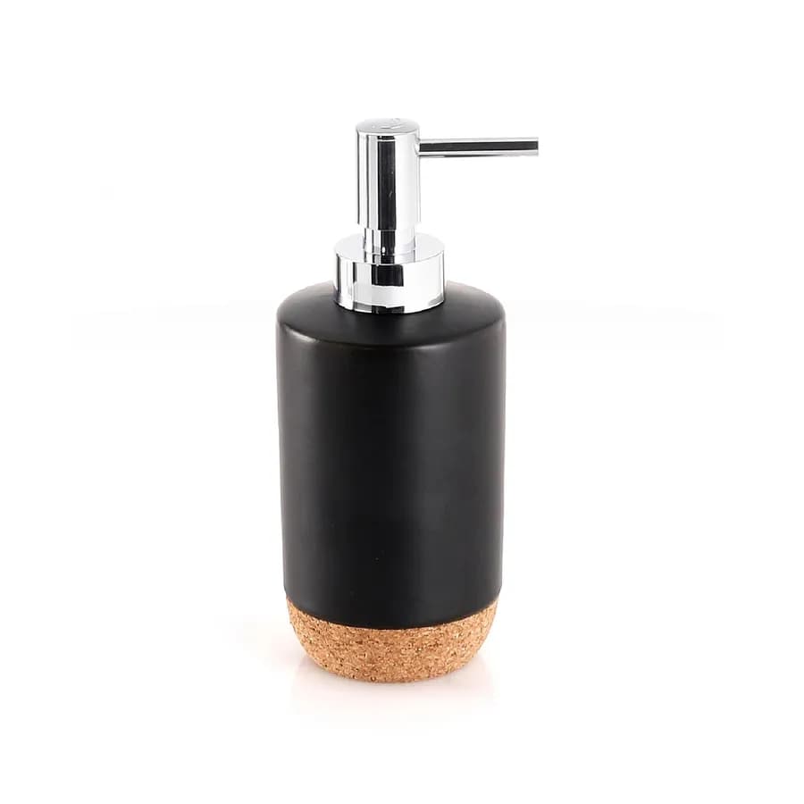 Dosasapone d'appoggio in ceramica nero e sughero - Ilary di Gedy