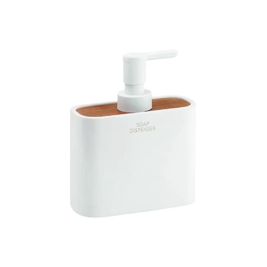Dosasapone d'appoggio in bambù naturale e bianco - Ninfea di Gedy