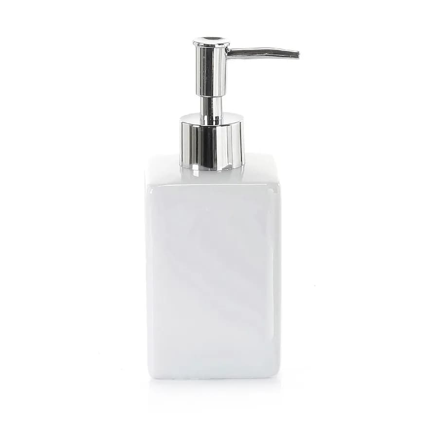 Dosasapone in ceramica bianco con erogatore cromo - Verbena di Gedy