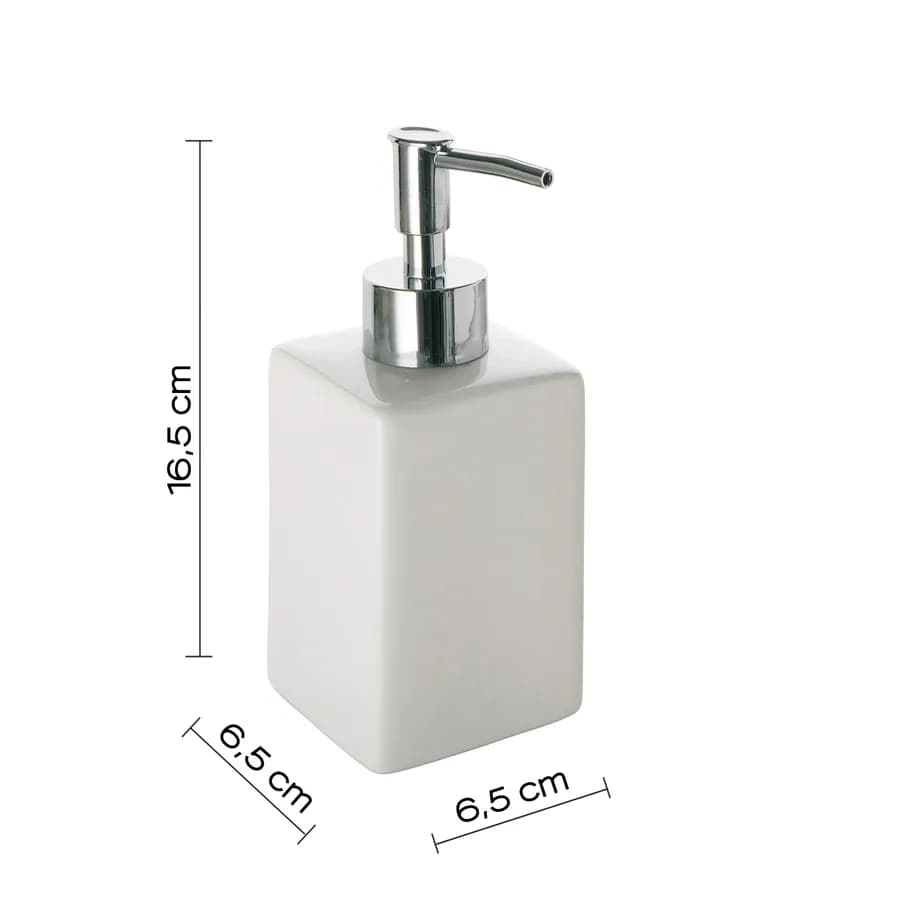 Dosasapone in ceramica bianco con erogatore cromo - Verbena di Gedy