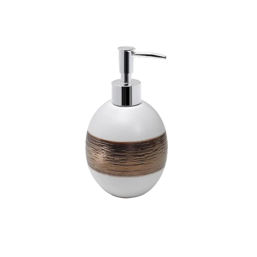 Dosasapone in ceramica bianco con erogatore cromato - Alexia di Gedy