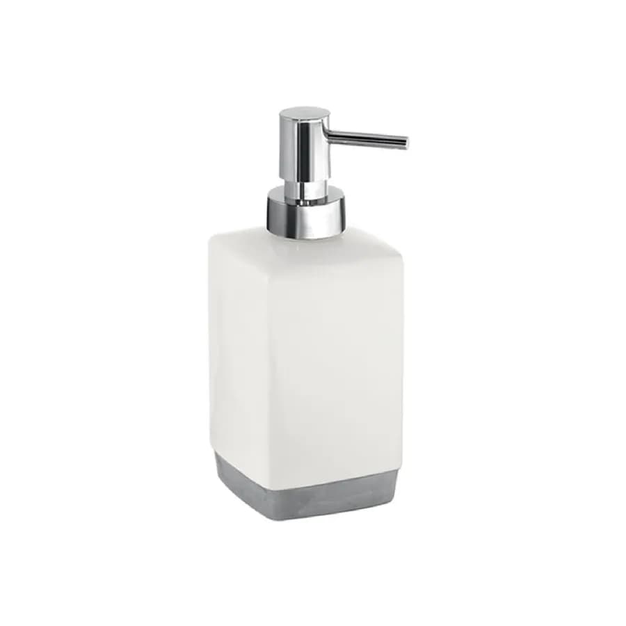 Dosasapone in ceramica bianco con erogatore cromo - Lucy di Gedy
