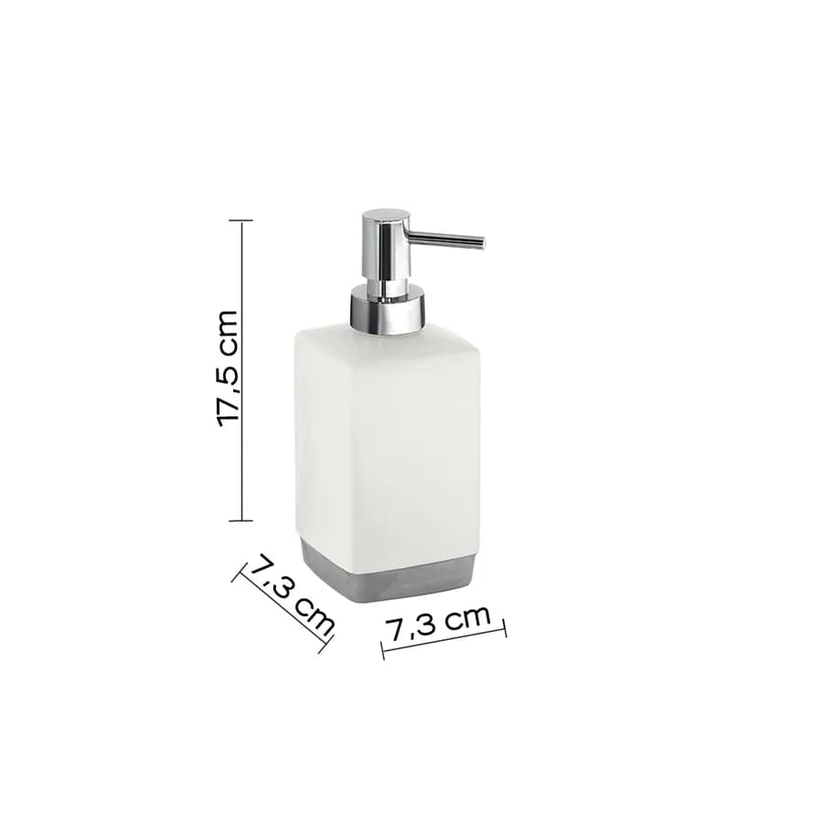 Dosasapone in ceramica bianco con erogatore cromo - Lucy di Gedy