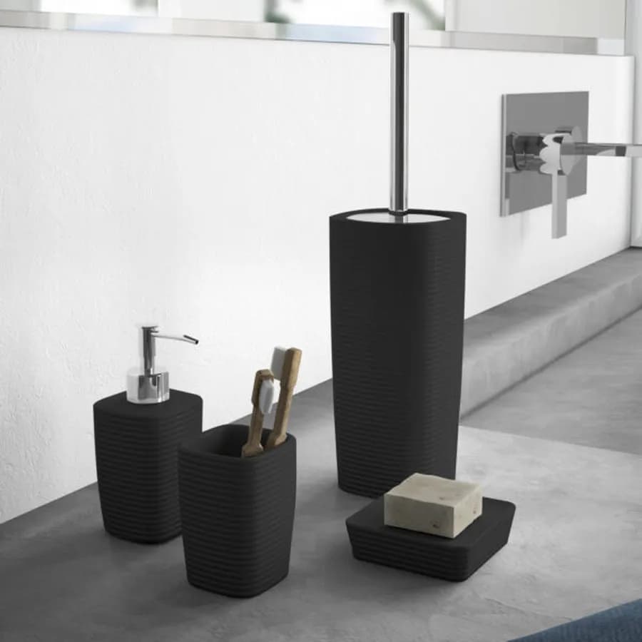 Dosasapone da appoggio in ceramica nero - Kelly di Gedy