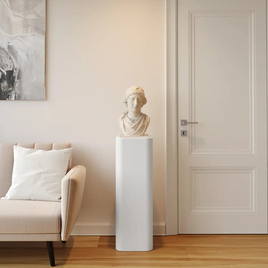 Espositore colonna 90 h cm in polietilene bianco - Katrine