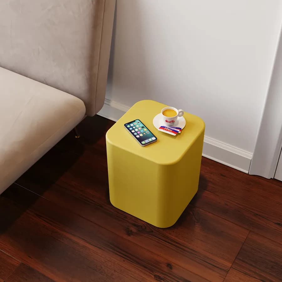 Espositore colonna 35 h cm in polietilene giallo - Katrine