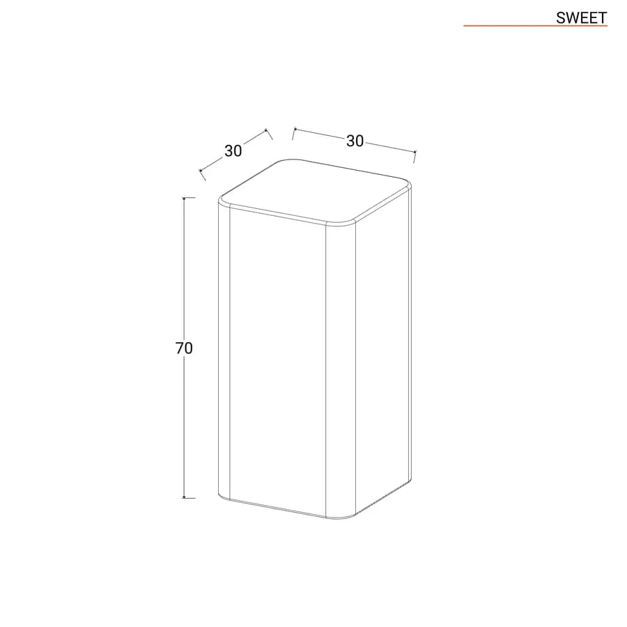Espositore colonna 70 h cm in polietilene verde kiwi - Katrine