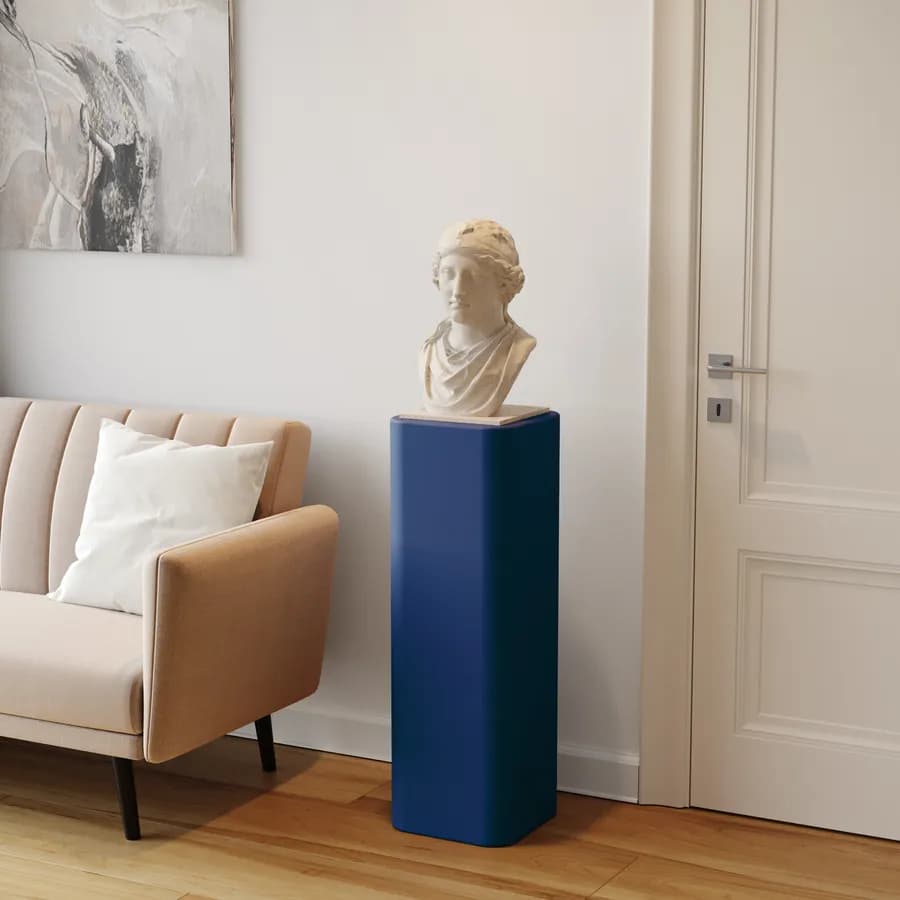 Espositore colonna 90 h cm in polietilene blu - Katrine